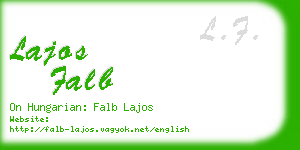 lajos falb business card